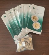 Worek Menniczy 5 złotych Brama Żuraw w Gdańsku (100 sztuk) + 100 Folderów. 