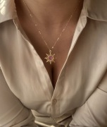 naszyjnik wisiorek łańcuszek elegancki choker słońce