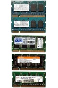 Zestaw 5 sztuk Pamięci RAM DDR2 PC2 oraz DDR1 RAM typu SODIMM do laptopów