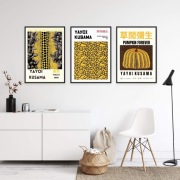 3 Plakaty Kusama Pumpkin, Sztuka Japonia, 40x30 w Ramie