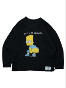 1998 Bart SIMPSON ,,Eat My Shorts'' czarna bluza z nadrukiem