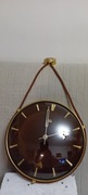 Zegar ścienny, nakręcany czekoladowy vintage