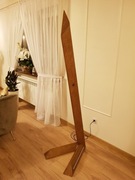 Podłogowa lampa LED, ciemny dąb 