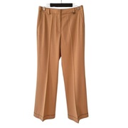 Olsen spodnie 40 L camelowe szerokie nogawki w kant eleganckie