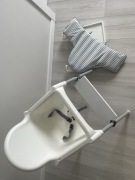 Krzesełko do karmienia IKEA ANTILOP + tacka + pasy + podnóżek + poduszka