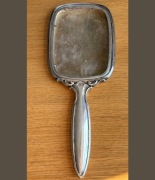 Antyk lusterko toaletowe zabytkowe Alpacca Hoka ręczne plater platerowane 