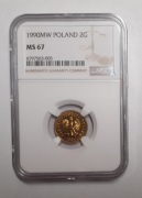 2 grosze 1990  NGC MS67 PIĘKNA