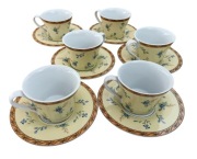 zestaw 6 filiżanek do kawy lub herbaty