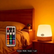 Nowoczesna lampa nocna RGB z regulacją jasności