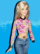 Lalka Barbie - Bluzka w kwiaty 