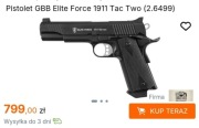Pistolet GBB Elite Force 1911 Tac Two