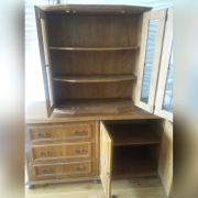 Drewniany Kredens z nadstawką