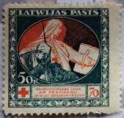 Znaczek pocztowy - Łotwa - 1920r.