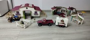 Schleich zestaw, stajnia, pickup, myjka, wystawa, kawiarnia
