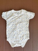 59. Body niemowlęce w kropki na krótki rękaw rozmiar 56