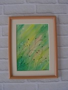 Akwarela "Lekkość poranka" - oprawiona