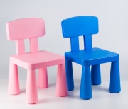 Plastikowe krzesełka dziecięce różowe niebieskie - 2szt
