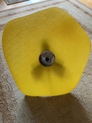 Klosz PRL żółty szkło vintage 