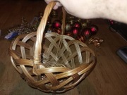 Koszyk wiklinowy PRL - sam (bez tego co w tle)
