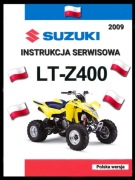 INSTRUKCJA SERWISOWA SUZUKI LTZ 400 2009r KSIAZKA NAPRAW KODY ECU j.POLSKI 