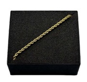 Bransoletka złota skręcana splot kordel 20cm stal chirurgiczna