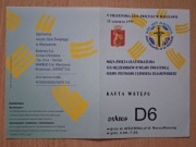 KARTA WSTĘPU / JAN PAWEŁ II, WARSZAWA 1999