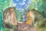 AKWARELA PAPIER PEJZAŻ TATRY 