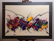 Duży obraz akrylowy - Abstrakcja na płótnie