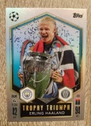 Erling Haaland.Karta kolekcjonerska z serii Topps Match Attax 2024-2025