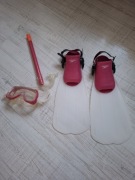 SPEEDO Zestaw do nurkowania gogle + rurka różowy dla dziewczynki