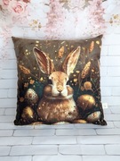Poduszka z zającem 38 x 38 cm zajac Wielkanoc dekoracja posanki