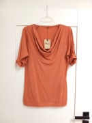 miedziana pomaranczowa bluzka z krotkim rekawem 38M bigstar t-shirt 