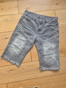 Spodnie krótkie spodenki bermudy chłopięce szare jeansowe YFK 164