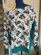 Wiosenna bawełniana bluza damska bawełniana dres kolorowe Koguty XL 42 44