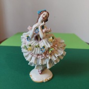 Volkstedt, Porcelanowa Antyczna Figurka - Tańcząca Dama
