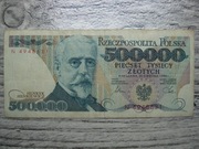 BANKNOT RP 500000 ZŁOTYCH 1990 ROK SERIA N SIENKIEWICZ