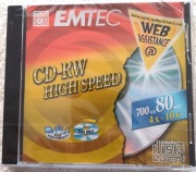 EMTEC CD-RW - 80 Min,700 MB,nowy,folia