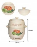 Beczka kamionka na kiszonki ceramiczna Tragar 5 l tradycyjna kiszonka
