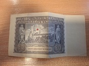20 zł Bank Emisyjny w Polsce Kraków 1 marca 1940 Seria L.2130158