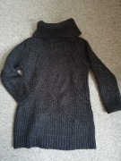 Sukienka dzianinowa z golfem H&M 98 104 czarna