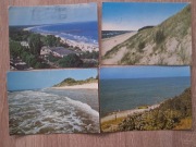 PRL  4 kartki pocztowe  - Polskie Morze - zapisane