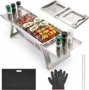 GRILL WĘGLOWY TURYSTYCZNY Składany W Walizkę zestaw premium przenośny