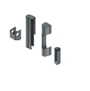 Komplet osłonek do zawiasów Aubi - okna drewniane Lewe skrzydło (4 el.) 