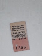 Magnes Bilet Bruch-Bischdorf (Przedmoście Święte) - Breslau Hbf