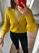 Kardigan z Wiskozy na guziki Marks & Spencer Sweter rozmiar M klasyka