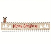 Drewniany kalendarz adwentowy, Świąteczny licznik z pętelką do zawieszenia