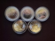 Srebrne monety bulionowe (1 oz) – stan menniczy / 5 szt.