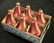 Bombki choinkowe dzwonki 6 szt. Retro ozdoby na choinke prl vintage 