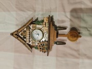 RETRO ZEGAR ŚCIENNY Z KUKUŁKĄ, TRADYCYJNY STYL DOMKOWY, DO SALONU