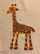 Szklana zawieszka witrażyk żyrafa